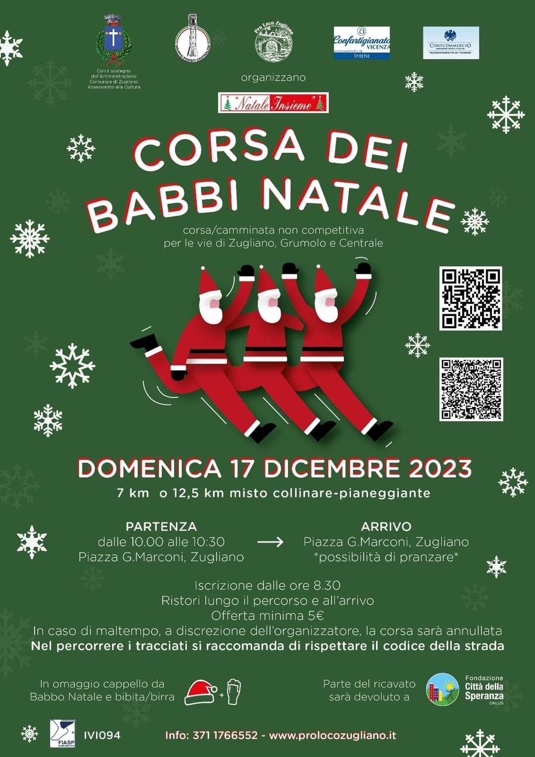 Corsa Dei Babbi Natale A Zugliano Pro Loco Vicentine