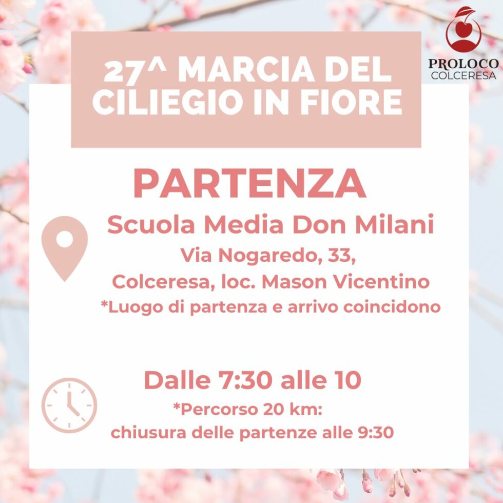 Marcia Del Ciliegio In Fiore Pro Loco Vicentine